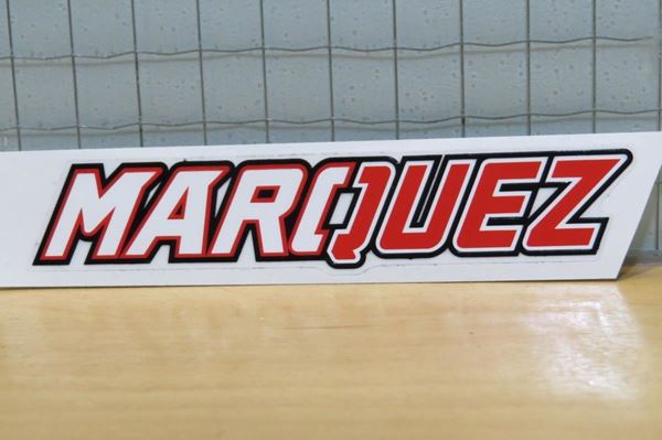 Picture of Marc Marquez sticker text name small