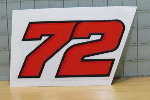 Picture of Marco Bezzecchi #72 sticker 110 x 60