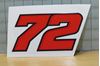 Picture of Marco Bezzecchi #72 sticker 110 x 60