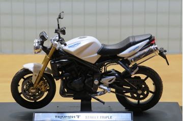 Afbeelding van Triumph Street Triple 1:18 welly wit