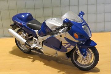 Afbeelding van Suzuki GSX-R1300 Hayabusa 1:18 blauw/zilver blister