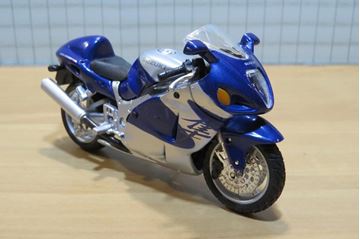 Afbeelding van Suzuki GSX-R1300 Hayabusa 1:18 blauw/zilver blister