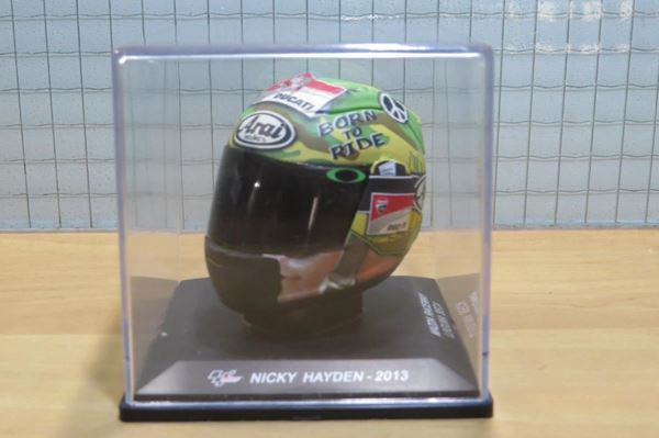 Picture of Nicky Hayden Arai helmet Laguna Seca 2013 1:5