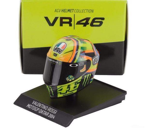 Picture of Valentino Rossi AGV helm 2014 Qatar 1:10 315140056