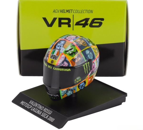 Picture of Valentino Rossi AGV helm 2010 Laguna Seca 1:10 315100096