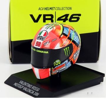 Afbeelding van Valentino Rossi  AGV helmet 2011 Valencia 1:10 315110066