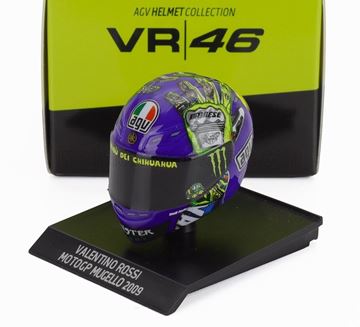 Afbeelding van Valentino Rossi  AGV helmet MotoGP Mugello 2009 1:10 315090076